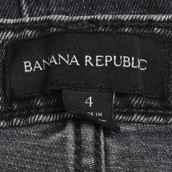 Banana Republic Denim Mini Shirt with Raw Hem Black Size 4 - Picture 8 of 11